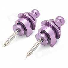 ZEA-J005V Zinc Alloy Guitar Strap Locks - Purple (2 PCS / Size S)