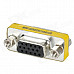 Aluminum Alloy VGA Female to VGA Female Adapters - Silver + Yellow (10 PCS)
