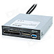 Akasa Multifunction 3.5" Panel USB 3.0 Card Reader Combo - Black + Silver