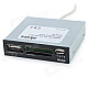 Akasa Multifunction Panel 1-Port USB 2.0 3.5" PC Bay Card Reader Combo - Black + Silver Grey