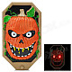 Halloween Spooky Pumpkin Doorbell w/ Talking Spider - Black + Khaki + Reddish Orange (3 x AA)