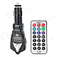 FM52 0.8" LCD Car MP3 Player FM Transmitter with Remote Controller - Black (12~24V)