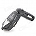 FM52 0.8" LCD Car MP3 Player FM Transmitter with Remote Controller - Black (12~24V)