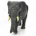 Decorative Hardworking Resin Elephant Toy - Grey + Yellow
