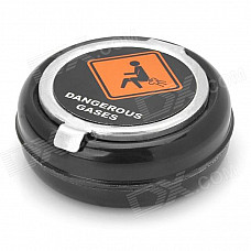 Exquisite Funny Take a Dump Sign Iron Ashtray - Black + Orange