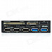 Akasa Multifunction Panel 3-Port USB 3.0 + 2-Port USB 2.0 Hub + ESATA + Card Reader Combo - Black