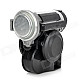 Compact Motorcycle Air Horn with Relay - Black + Silver (12V)