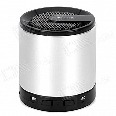 MKBS-004 Mini Bluetooth v3.0 + EDR 2.1-Channel Speaker w/ Strap - Silver + Black