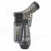 HONEST Windproof Plastic Butane Jet Torch Lighter w/ Cap - Black + Grey