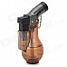 Vase Style Windproof Plastic Butane Jet Torch Lighter with Cap - Transparent Terra Brown