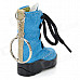 Creative Boot Style Windproof Butane Jet Lighter w/ Keychain / LED - Blue + Black