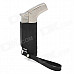 QH Windproof Zinc Alloy Butane Jet Torch Lighter w/ Strap - Black