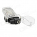 AM265 Windproof Plastic Butane Jet Lighter w/ LED Flashlight - Transparent (3 x AG3)