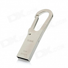 SSK SFD219 Keychain Style USB 2.0 Flash Drive - Silver (8GB)