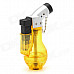 Vase Style Windproof Plastic Butane Jet Torch Lighter with Cap - Yellow