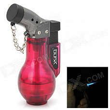 Vase Style Windproof Plastic Butane Jet Torch Lighter with Cap - Fuchsia