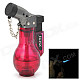 Vase Style Windproof Plastic Butane Jet Torch Lighter with Cap - Fuchsia