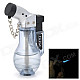 Vase Style Windproof Plastic Butane Jet Torch Lighter with Cap - Transparent