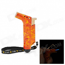 Cool Zinc Alloy Butane Jet Torch Lighter with Cap - Orange