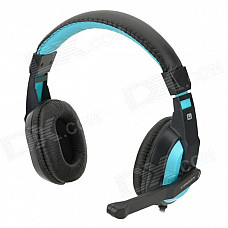 Cosonic CT-770 Stereo Gaming Headphones w/ Microphone - Blue + Black