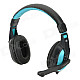 Cosonic CT-770 Stereo Gaming Headphones w/ Microphone - Blue + Black