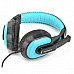 Cosonic CT-770 Stereo Gaming Headphones w/ Microphone - Blue + Black