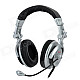 COSONIC CT-890 Super Bass Stereo Headphones w/ Microphone - Silver + Black