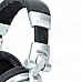 COSONIC CT-890 Super Bass Stereo Headphones w/ Microphone - Silver + Black