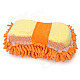 KTM001 Chenille Fiber Car Washing Gloves Sponge Pad - Orange