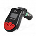 FM101 1" LCD Car MP3 Player FM Transmitter with Remote Controller - Black + Red (12V)