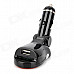 FM101 1" LCD Car MP3 Player FM Transmitter with Remote Controller - Black + Red (12V)