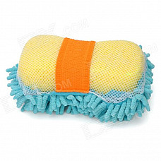 KTM001 Chenille Fiber Car Washing Gloves Sponge Pad - Blue