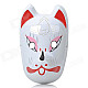 Cute Wolf Face Shaped Plastic Full Mask w/ Strap - Red + White + More