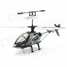 Rechargeable 4-CH IR Remote Controlled R/C Helicopter w/ Gyro - Black + Silver + White