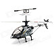 Rechargeable 4-CH IR Remote Controlled R/C Helicopter w/ Gyro - Black + Silver + White