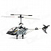 Rechargeable 4-CH IR Remote Controlled R/C Helicopter w/ Gyro - Black + Silver + White