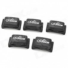 Alice A010C Rubber Guitar Pick Holder - Black (5 PCS)