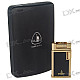 Chromed Stylish Glossy Butane Lighter with Protective Hard Case (OB006)