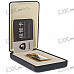 Chromed Stylish Glossy Butane Lighter with Protective Hard Case (OB009)