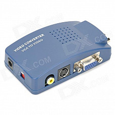 PC to TV Video Converter Adapter - Deep Blue