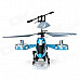 Rechargeable 4-CH IR Remote Control Helicopter w/ USB Cable + Gyro - Blue + Black + Silver