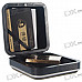 Chromed Stylish Glossy Butane Lighter with Protective Hard Case (OB007A)