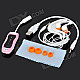 Waterproof MP3 Player w/ FM / Earphones - Pink + Black