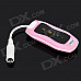 Waterproof MP3 Player w/ FM / Earphones - Pink + Black