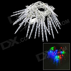 3W 30-LED Strobe RGB Light Icicle Style Christmas Decorative String Light (220V / 2-Round-Pin Plug)