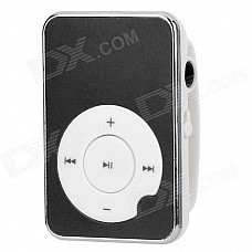 Aluminum Alloy Panel MP3 Player w/ TF - Black + White