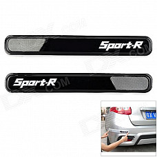 Decoration Protective Guard Bar for Car Front and Rear Bumper - Black (4 PCS)