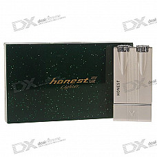 Honest Rocket Windproof Butane Lighter with Protective Hard Case (Assorted Color)