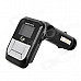 FM14 1.1" LCD Car MP3 Player FM Transmitter with Remote Controller - Black (12~21V)