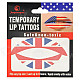 YG-1 Fashionable the Union Jack Pattern Temporary Lip Tattoos Stickers - Red + Blue + White
